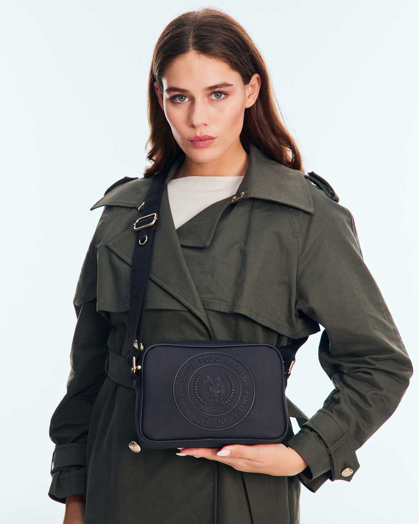 Us Polo Assn Mini Cüzdan Detaylı Çapraz Askılı Çanta Siyah