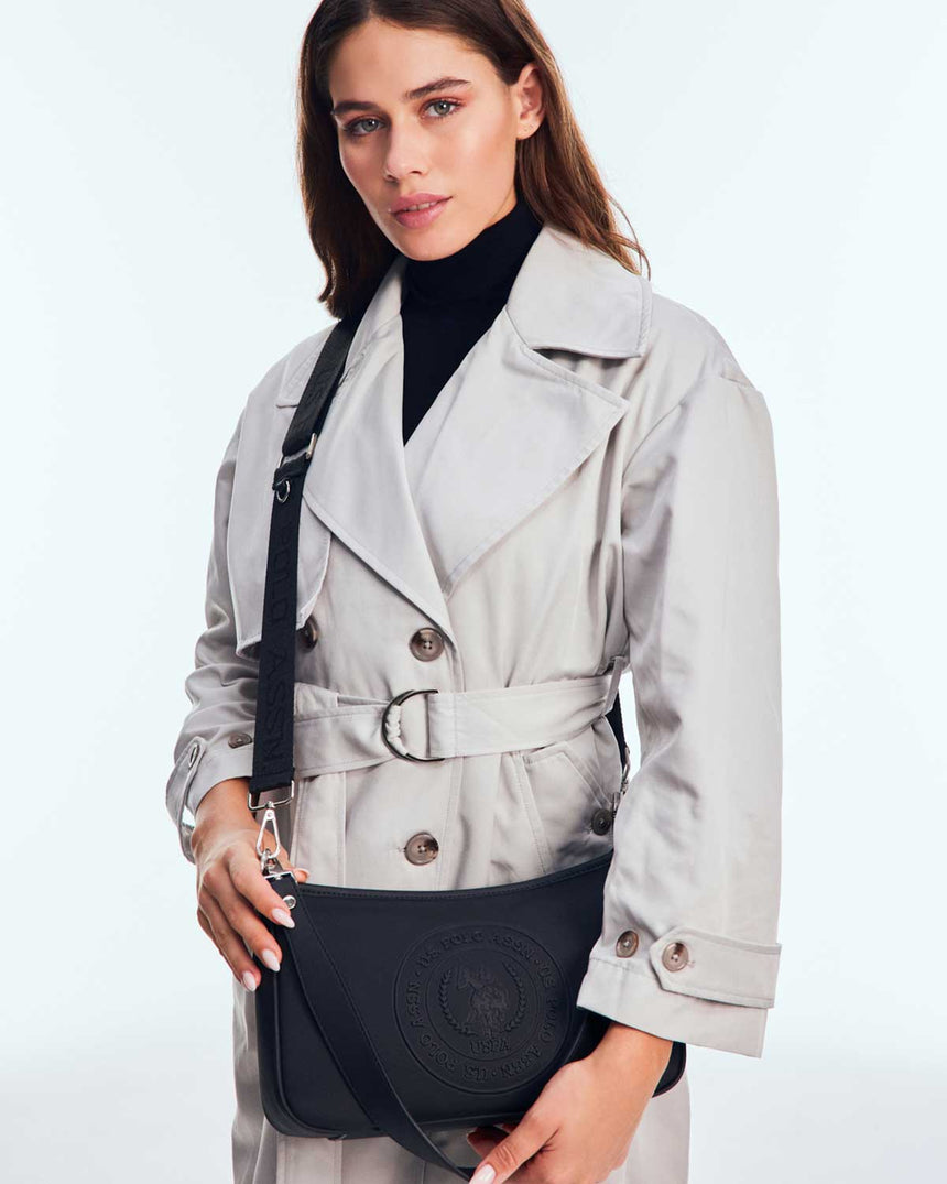 Us Polo Assn Mini Cüzdan Detaylı Omuz Çantası Siyah