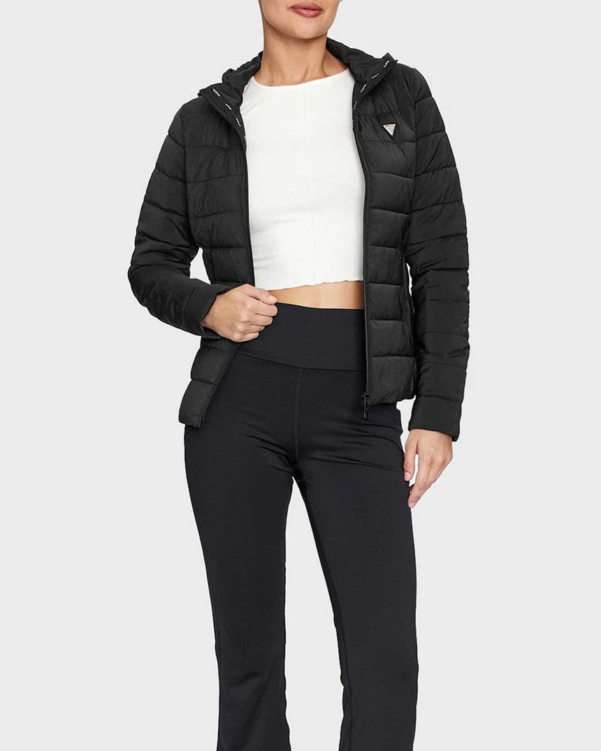 Guess Solid Kadın Aktif Şişme Mont Jet Black A996