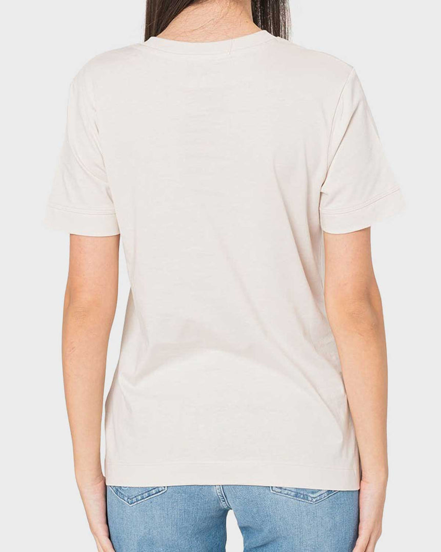 Guess Eleanora Logo Baskılı Tshirt Muted Stone