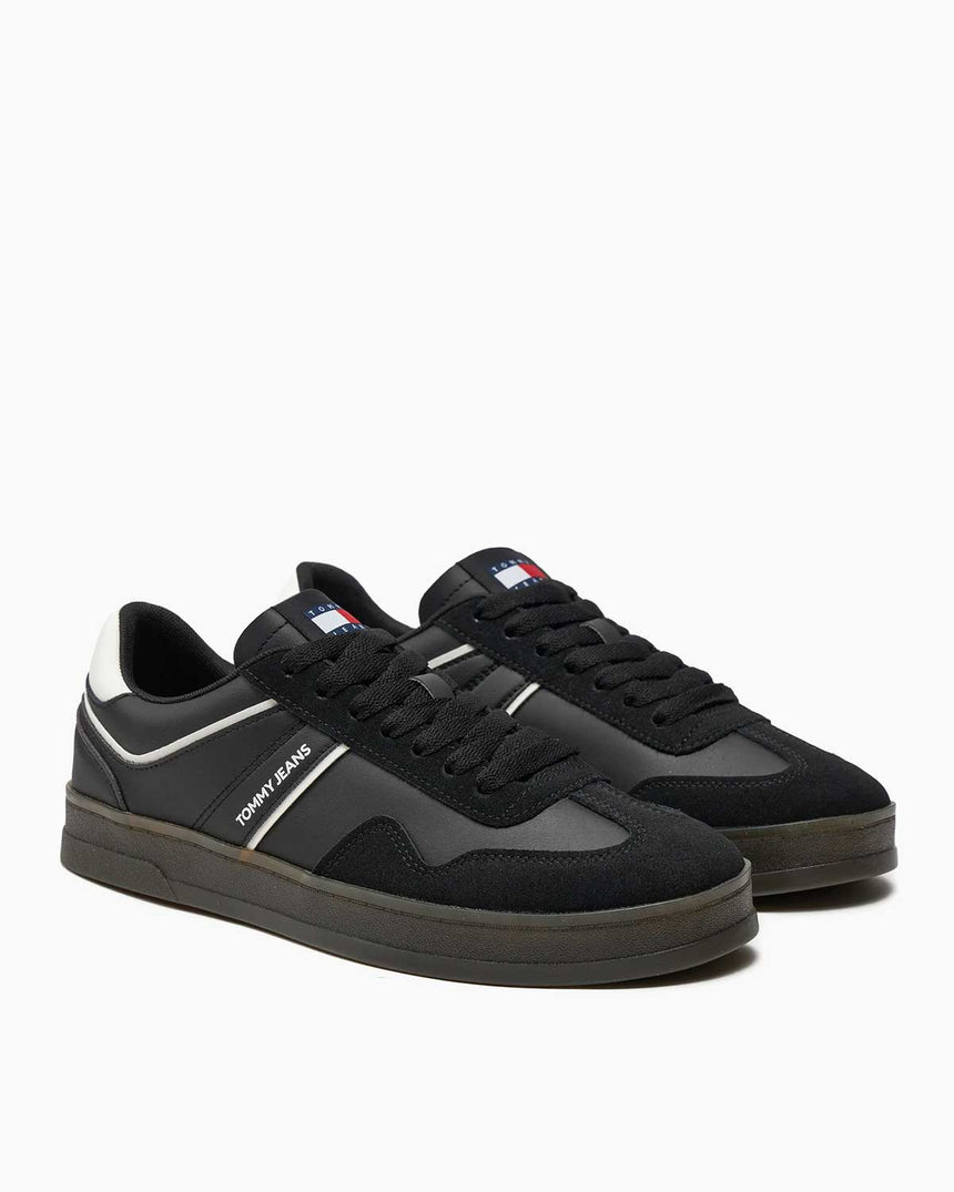 Tommy Hilfiger Leather Retro Cupsole Sneaker Black