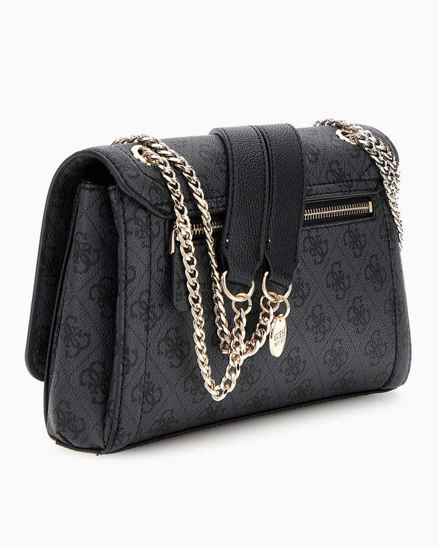 Guess Anadela Noelle II Kapaklı Kadın Omuz Çantası Coal Logo
