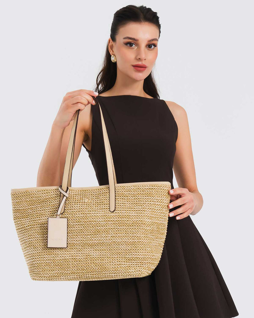 Nautica Logolu El Çantası Bej - Bej