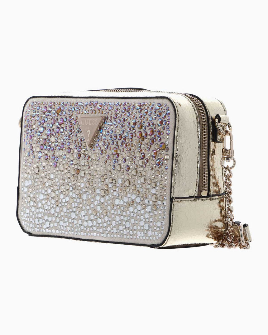 Guess Lua Taşlı Mini Çapraz Askılı Çanta Gold