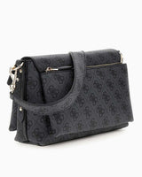 Guess Eco Brenton Flap Logolu Omuz Çantası Coal Logo