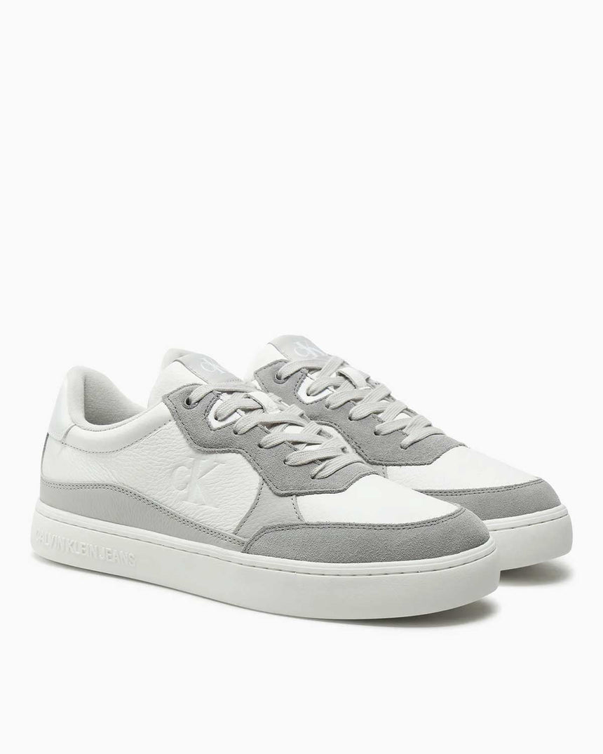 Calvin Klein Classic Cupsole Low Top Sneaker White/Oyster Mushroom/Formal Grey
