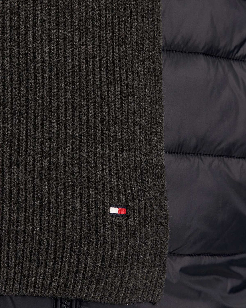 Tommy Hilfiger Flag Pima Cash Atkı Charcoal Gray