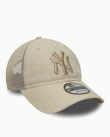 New Era 920 9Twenty Trucker Neyyan Unisex Keten Şapka Açık Bej