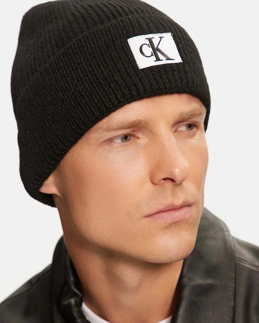 Calvin Klein Jeans Seasonal Patch Beanie Black