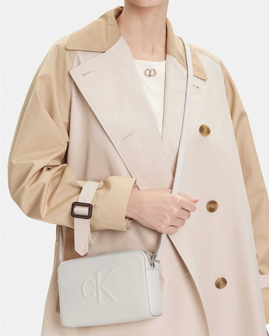 Calvin Klein Sculpted Camera Bag Lily White