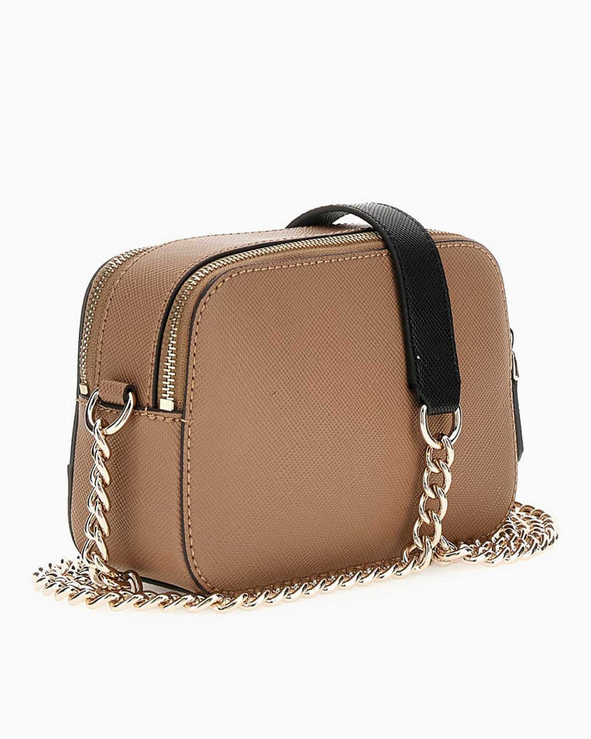 Guess Bramina Noella II Kadın Çapraz Askılı Kamera Çantası Tan Multi