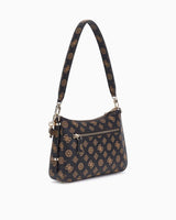 Guess Eco Erica Logo Baskılı Omuz Çantası Mocha Logo