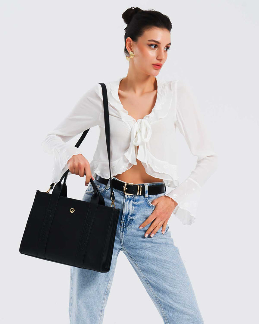 Nautica Ladies Logolu Omuz Çantası Siyah