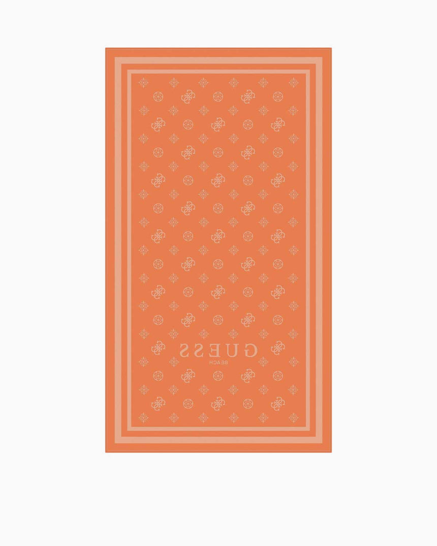 Guess Jacquard Logo Yazılı Havlu Peony Jacquard Orange