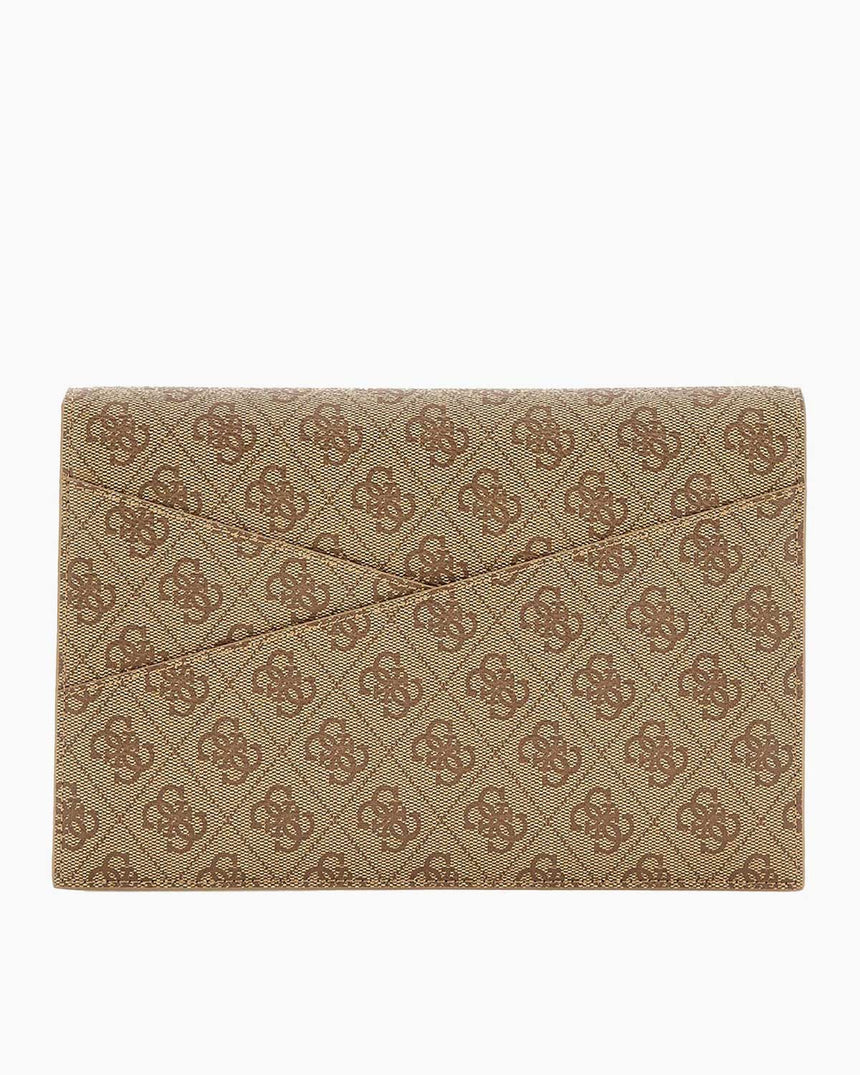 Guess Noreen Card Holder Portföy El Çantası Latte Logo