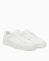 Calvin Klein Düz Taban Monogram Logo Baskılı Erkek Sneaker Triple White Allover