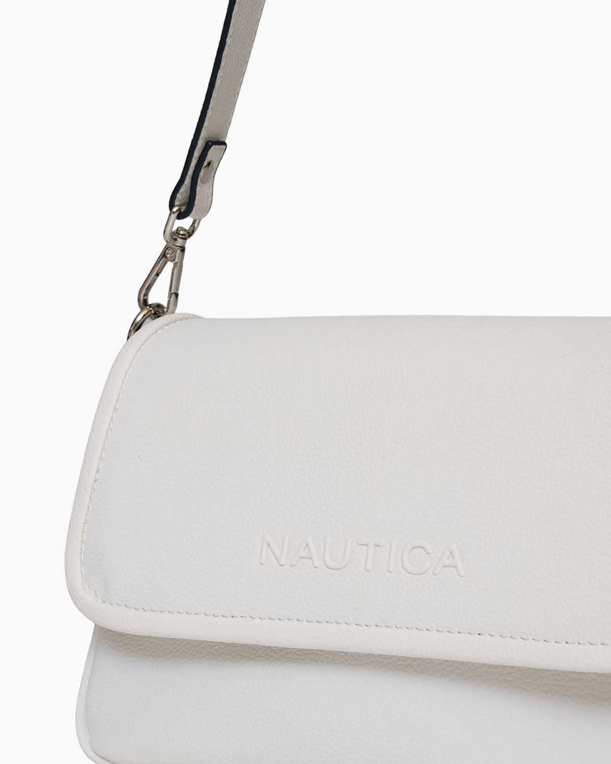 Nautica Ladies Logolu Omuz Çantası Beyaz