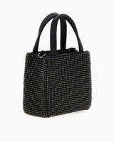 Guess Lua Mini Tote Taşlı El Çantası Black