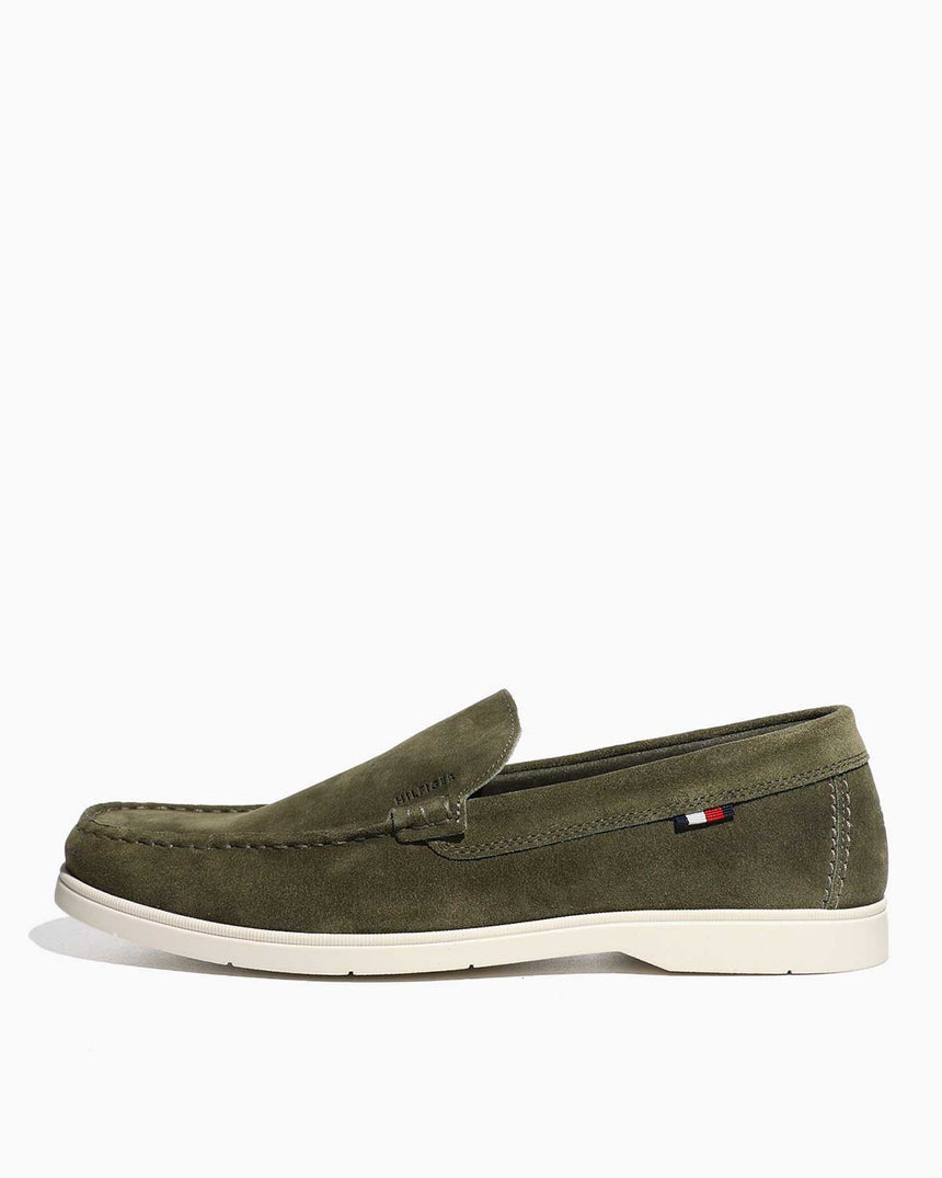 Tommy Hilfiger Casual Suede Loafers Süet Ayakkabı Green