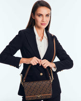 Us Polo Assn Çıkarılabilir Zincir Detaylı Omuz Çantası Kahve