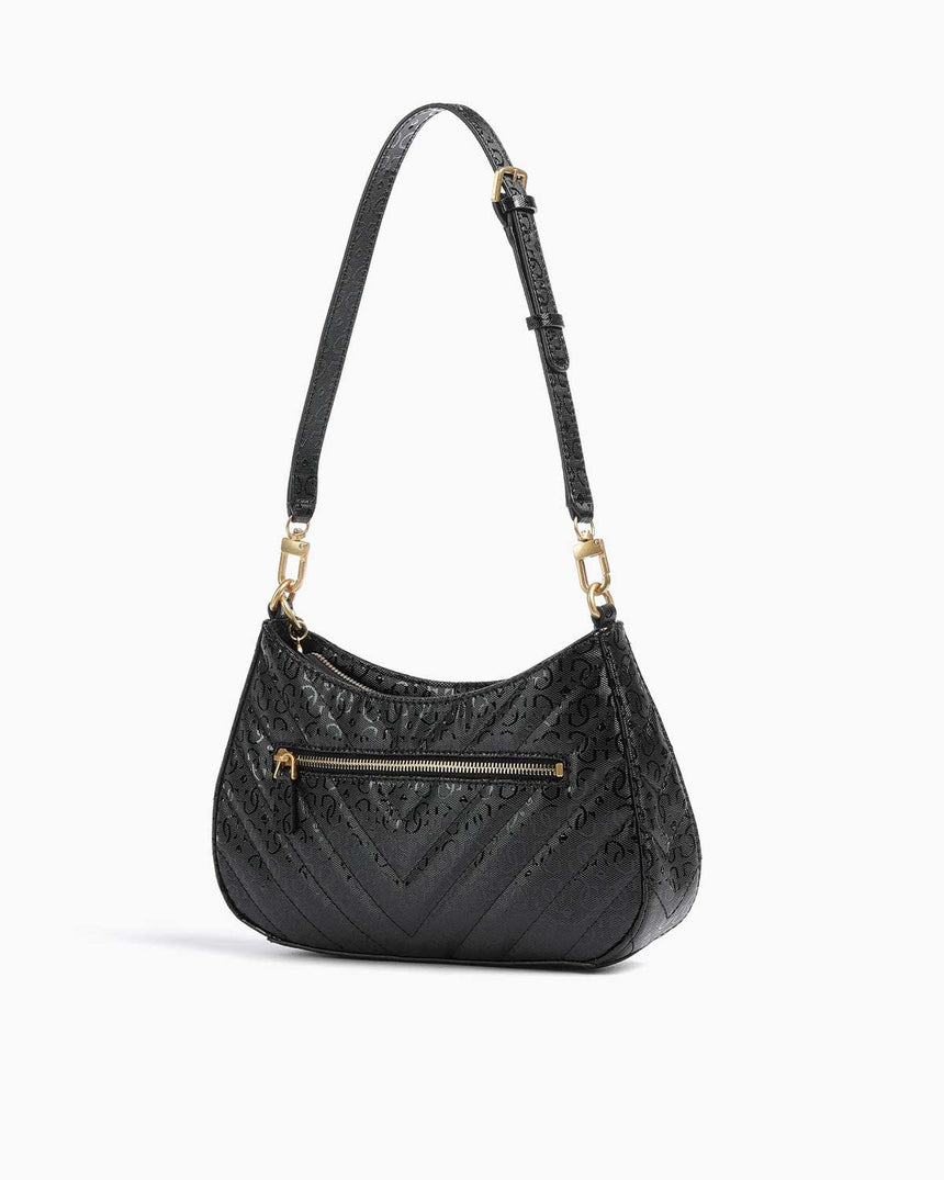 Guess Jania Top Logolu Omuz Çantası Black