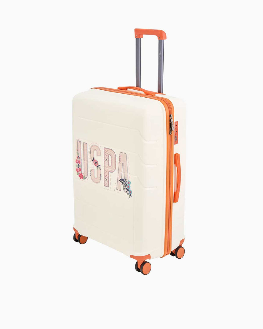 Us Polo Assn Logolu Orta Boy Valiz Beyaz