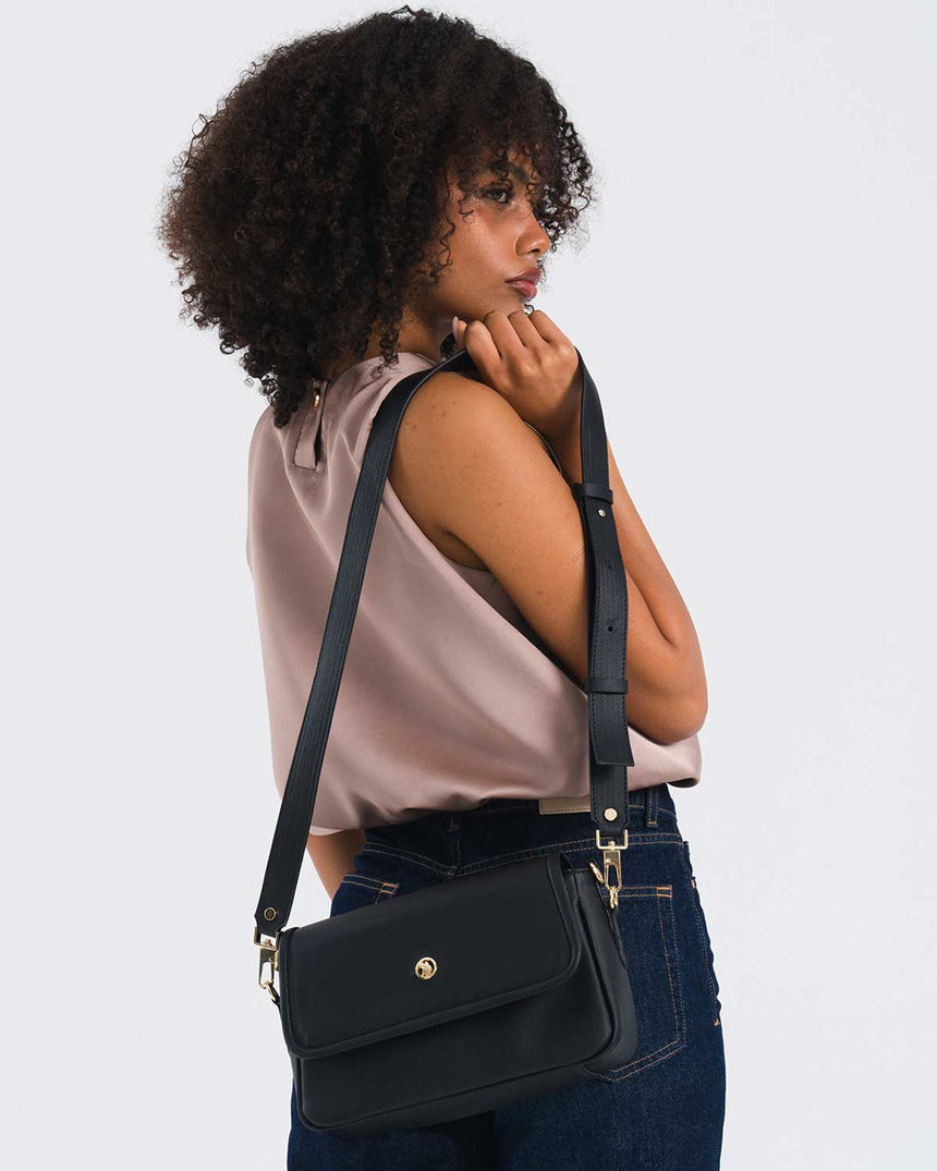 Us Polo Assn Logolu Omuz Çantası Siyah