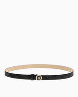 Guess Noelle Monogram Belts Kemer Coal Logo