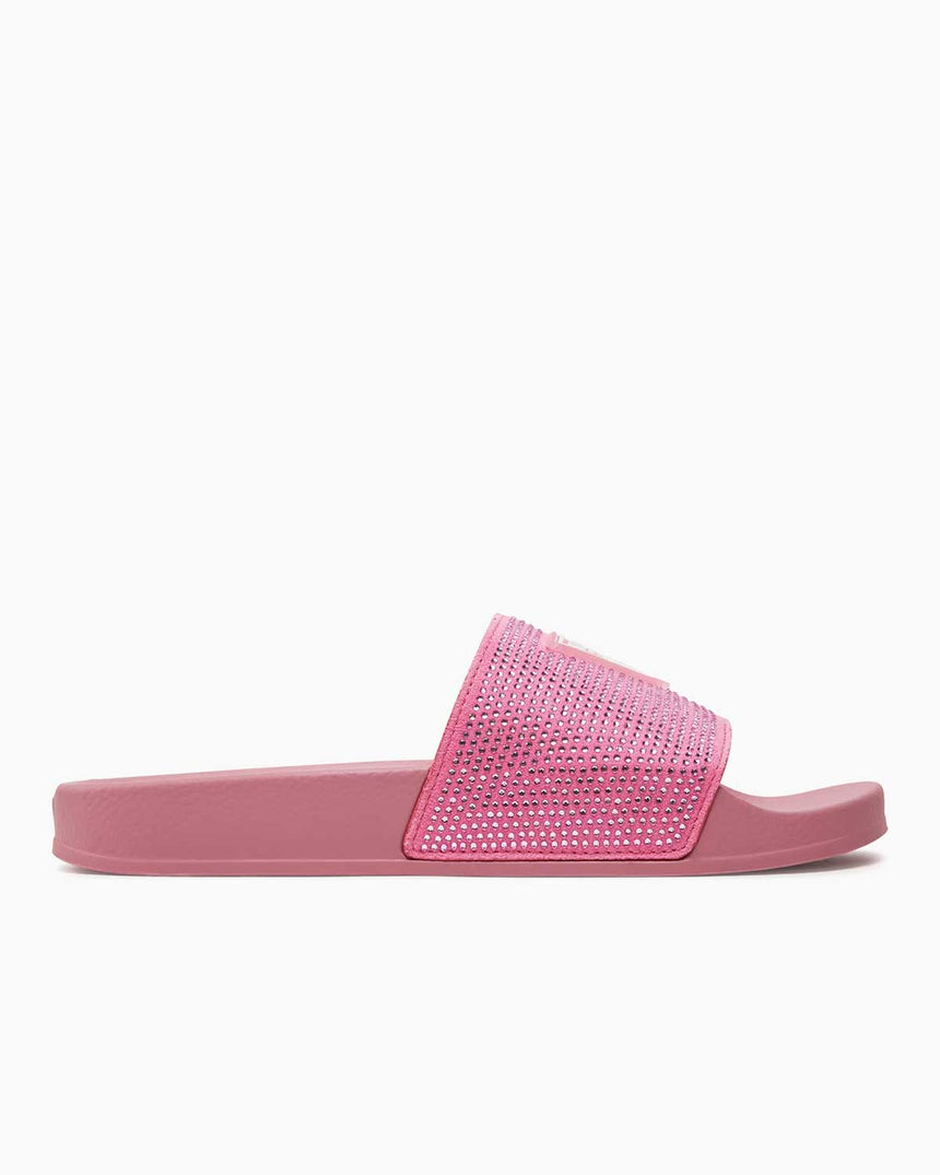 Guess Beach Slippers Stras Logolu Terlik Jelly Pink