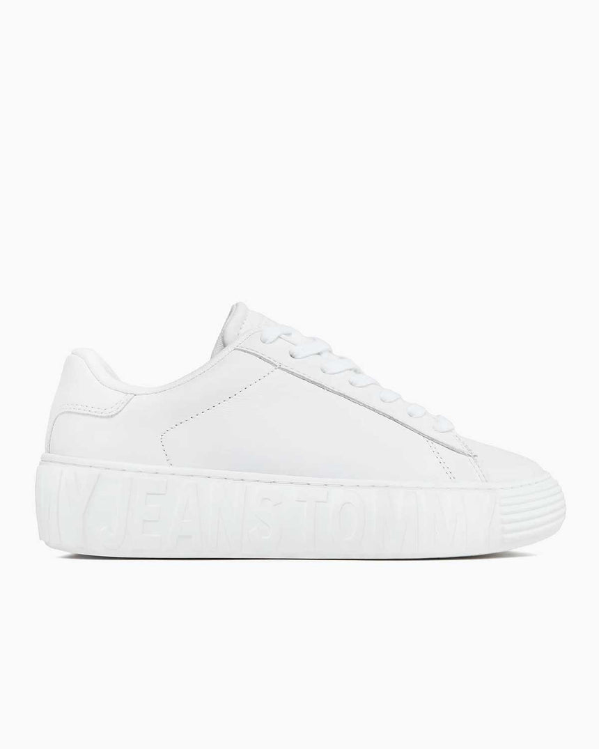 Tommy Hilfiger Leather Cupsole Low Top Sneakers White