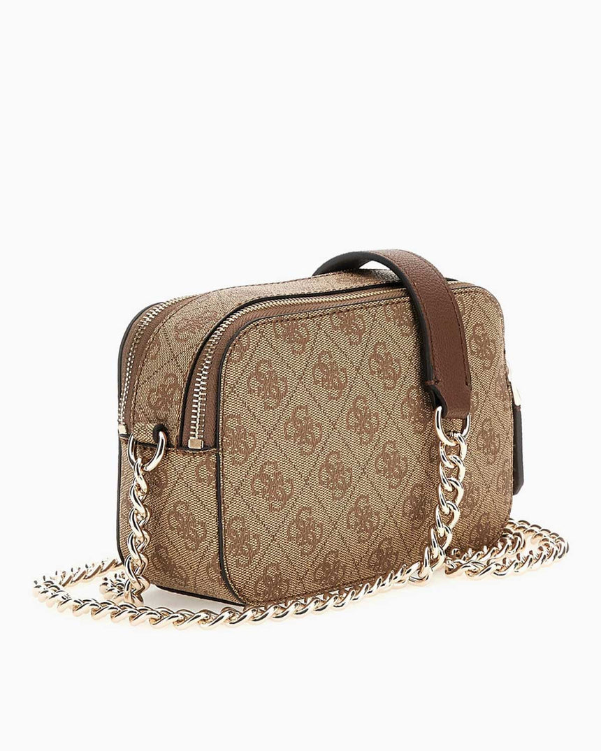 Guess Anadela Noelle II Kadın Çapraz Askılı Kamera Çantası Latte Logo / Brown