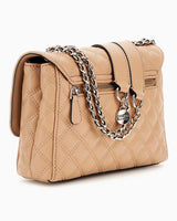 Guess Giully Compartment Zincir Detaylı Omuz Çantası Beige