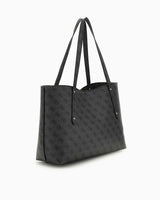 Guess Brenton Kadın Tote Omuz Çantası Coal Logo