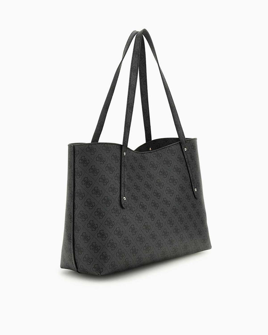 Guess Brenton Kadın Tote Omuz Çantası Coal Logo