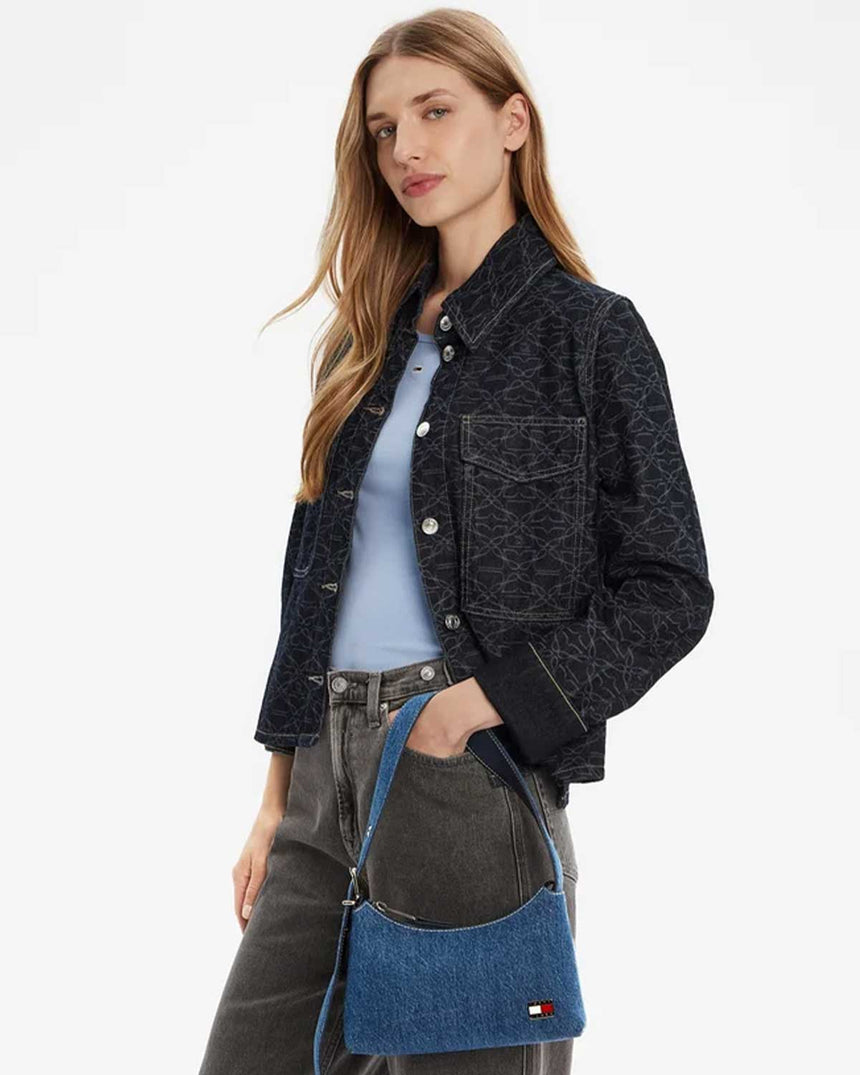 Tommy Hilfiger Cool Denim Kadın Omuz Çantası Denim