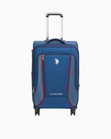 Us Polo Assn Geniş İç Hacimli Büyük Boy Kumaş Valiz Lacivert