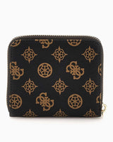 Guess Laurel Logo Baskılı Mini Cüzdan Mocha Logo