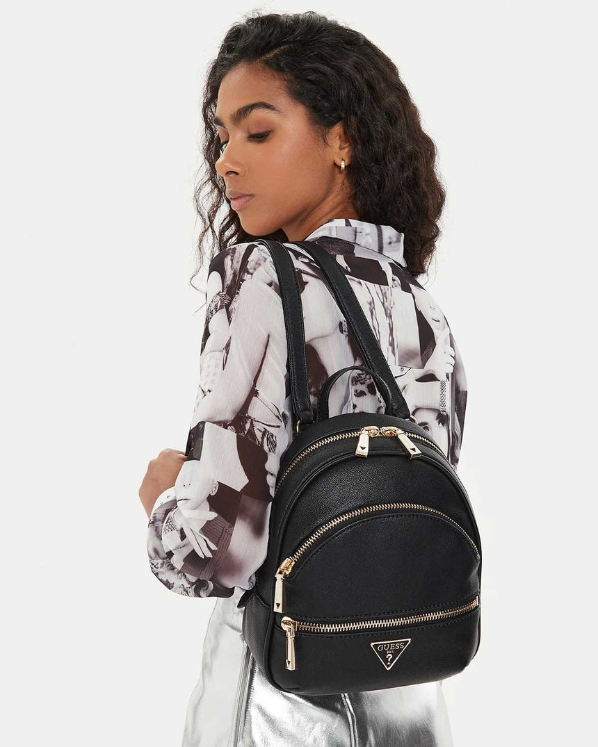 Guess Fermuar Detaylı Sırt Çantası Black