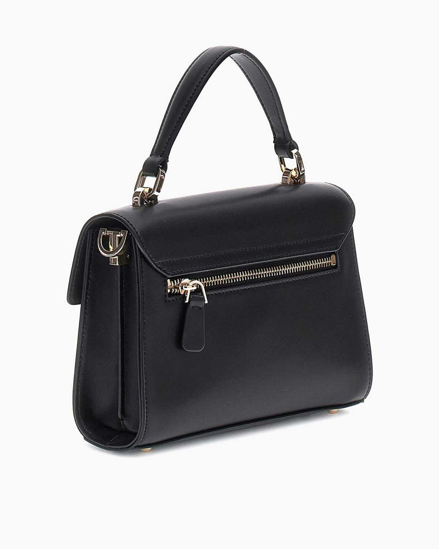 Guess Eco Handle Flap Mini Kapaklı El Çantası Black