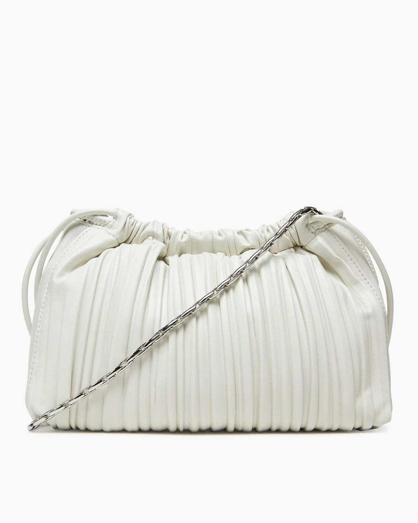 Calvin Klein Plisse Büzgülü Çapraz Askılı Kadın Çanta Lily White