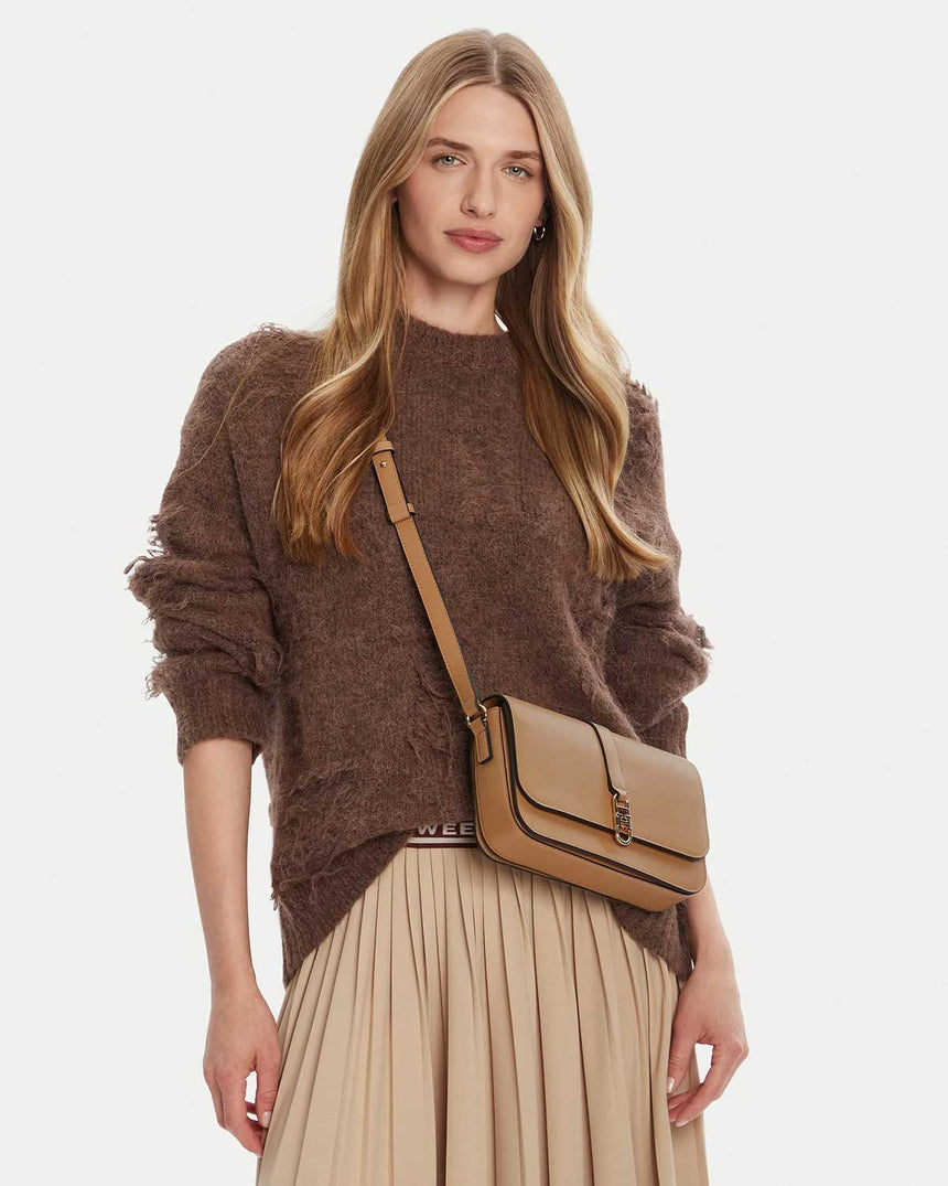 Tommy Hilfiger Libre Kadın Kapaklı Çapraz Askılı Çanta Safari Canvas