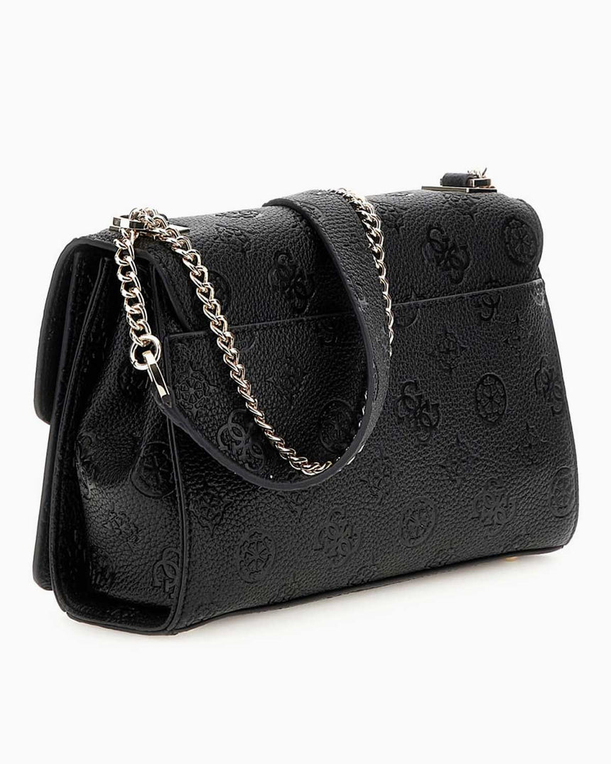 Guess Cresidia II Kadın Omuz Çantası Black Logo