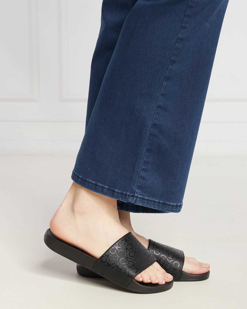 Calvin Klein Pool Slide Epi Mono Kadın Terlik Black