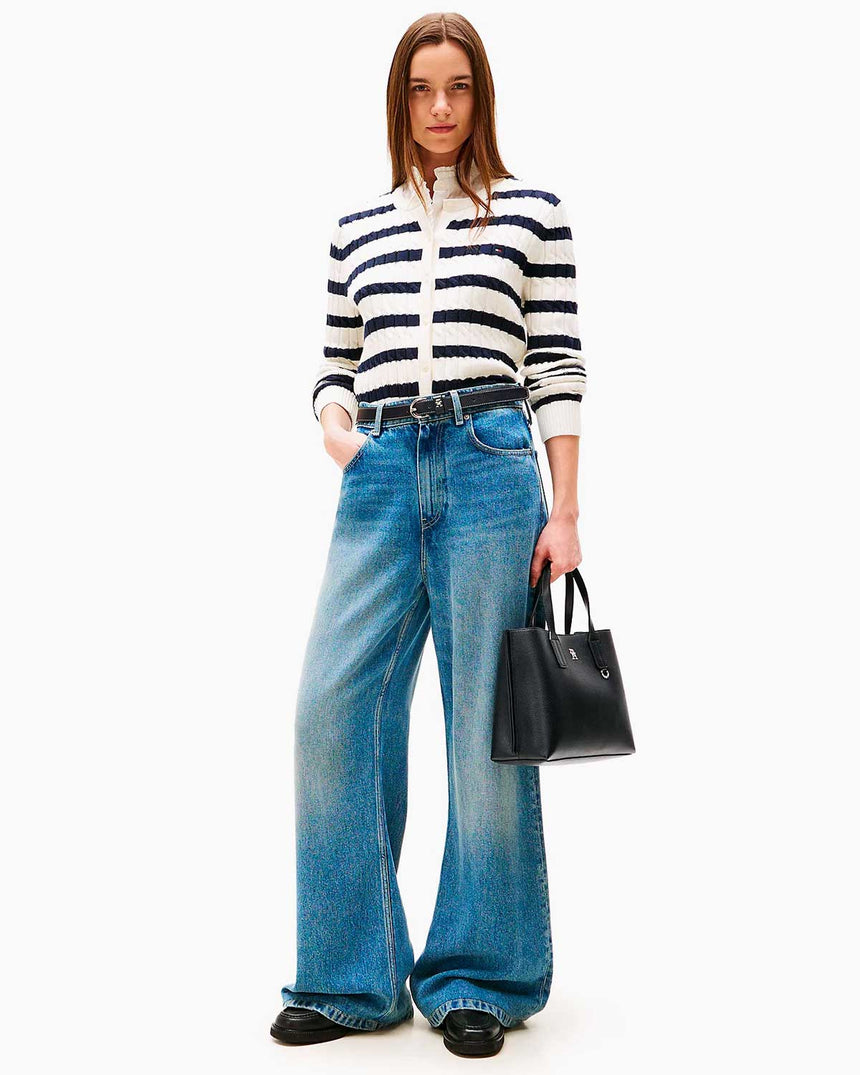 Tommy Hilfiger Mini Açık Kadın Tote Çanta Black