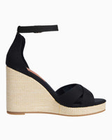 Tommy Hilfiger Flag High Wedge Espadrilles Terlik Black