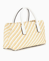 Guess Simona Small Satchel El Çantası Natural / White