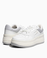 Tommy Hilfiger Retro Basket Flatform Patent Kadın Sneaker Ecru / Light Cast