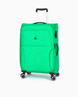 Benetton Logo Detaylı Büyük Boy Kumaş Valiz Yeşil