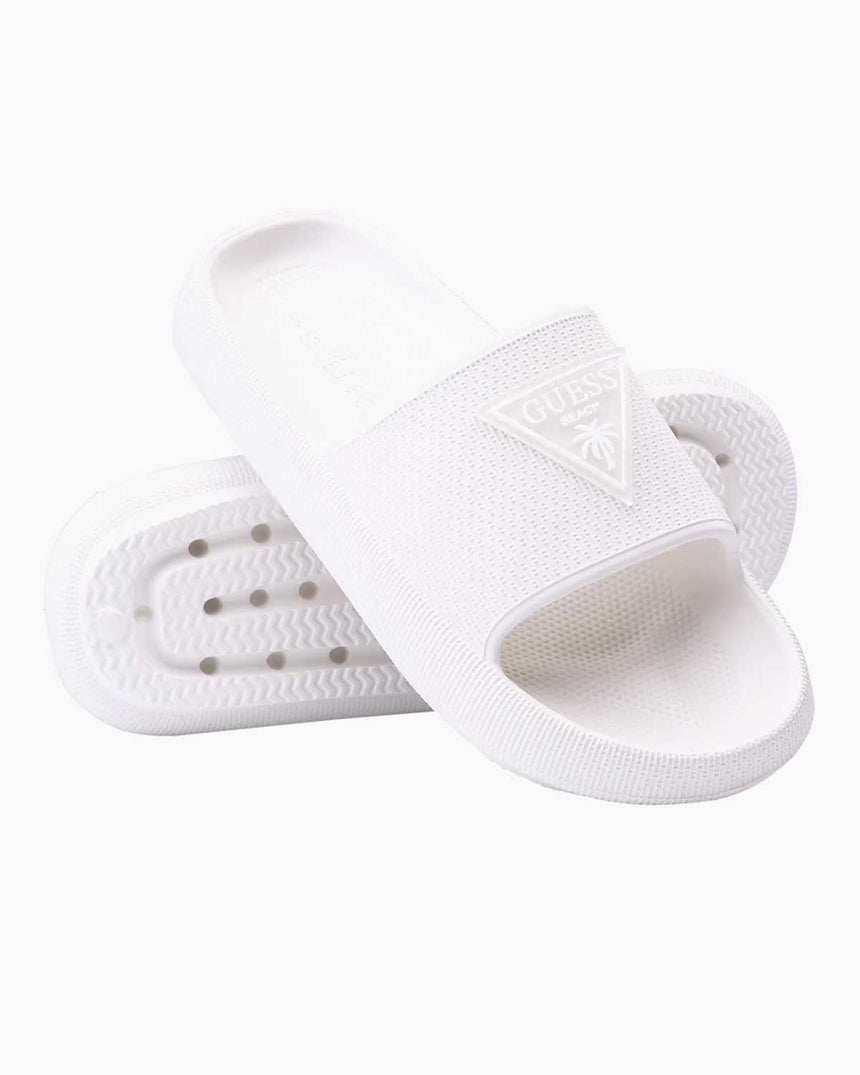 Guess Rubber Slippers Terlik Lait