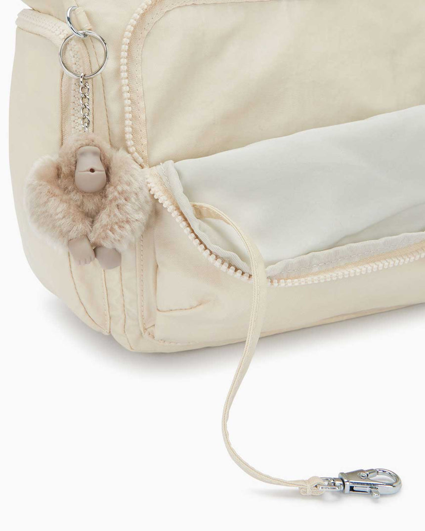 Kipling Gabbie Basic Plus Çarpaz Askılı Çanta Beige Pearl
